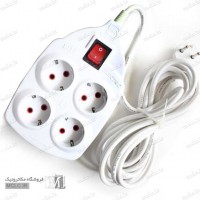 سیم سیار ارت دار - 4پریز 3متر لوازم برقی